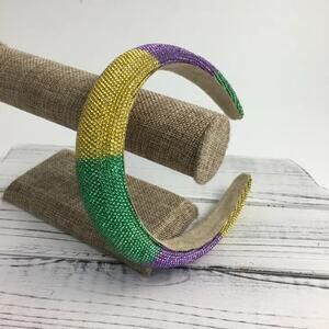 Mardi Gras Crystal Bling Iridescent Headband